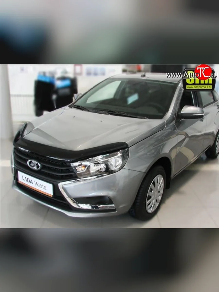 Дефлектор капота темный SIM  Лада ВАЗ  Веста ( 2180,  SW 2181), Веста NG ( 2180,  SW 2181)  в Перми Пермском крае