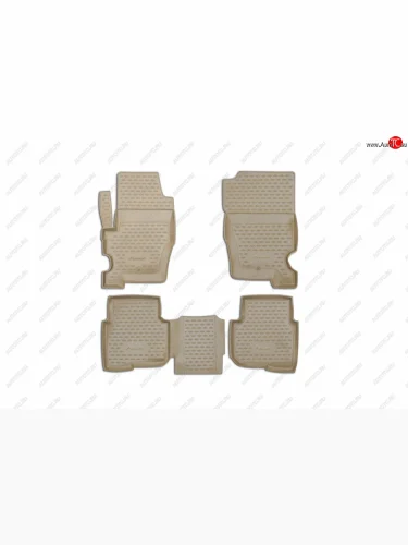 Коврики в салон Element 4 шт. (полиуретан) (Бежевые) Land Rover Discovery  4 L319 (2009-2016)