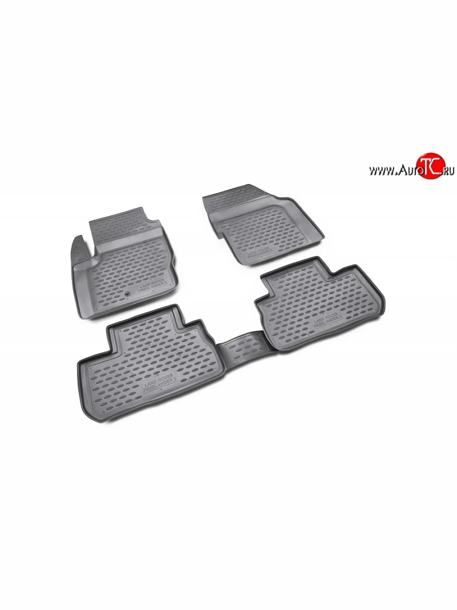 Коврики в салон Element 4 шт. (полиуретан) Land Rover Freelander L359 дорестайлинг (2006-2010) (Серые)  в Перми Пермском крае