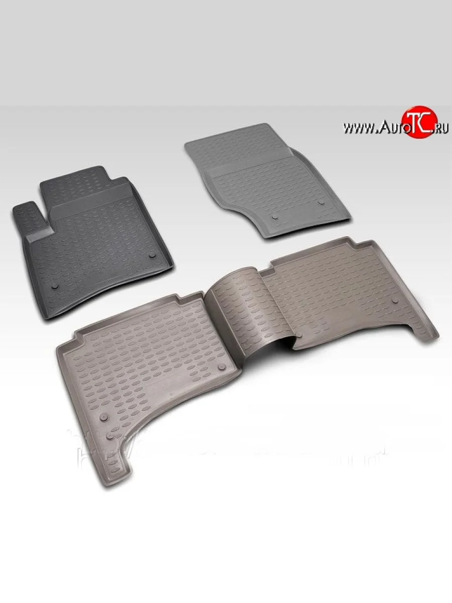 Комплект ковриков в салон Element 4 шт. (полиуретан, бежевые) Land Rover Range Rover 3 L322 дорестайлинг (2002-2006)  с доставкой в г. Керчь