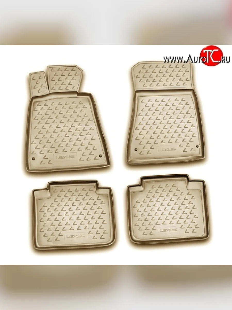 Комплект ковриков в салон Element 4 шт. (полиуретан, бежевые)  Lexus GS300 (2007-2012) S190  в Самаре Самарской области