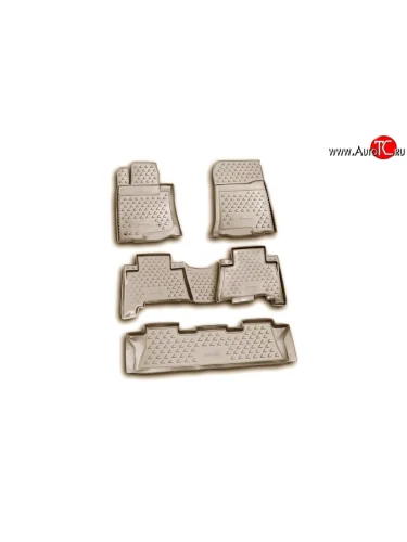 Комплект ковриков в салон Element 5 шт. (полиуретан, бежевые) Lexus GX460 J150 дорестайлинг (2009-2013)