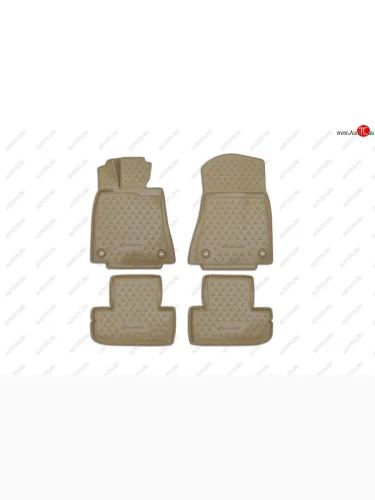 Комплект ковриков в салон Element 3D (полиуретан) (бежевый) Lexus RC350 С10 купе рестайлинг (2018-2025)