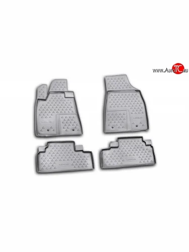 Коврики в салон Element 4 шт. (полиуретан) (Серые) Lexus RX350 AL10 дорестайлинг (2008-2012)