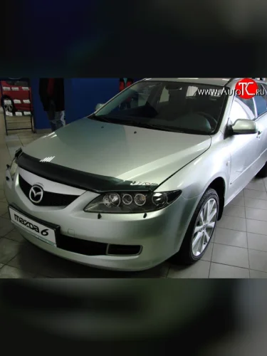 Дефлектор капота NovLine Mazda 6 GH дорестайлинг лифтбэк (2007-2010)