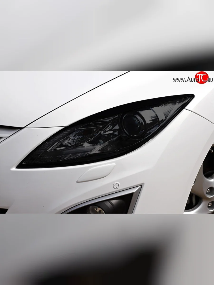 Темная защита передних фар Novline Mazda 6 GH дорестайлинг лифтбэк (2007-2010)  в Перми Пермском крае