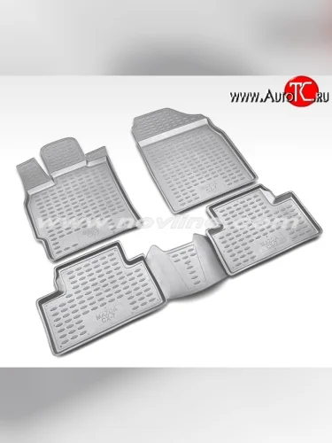 Комплект ковриков в салон Element 4 шт. (полиуретан, серые) Mazda CX-7 ER дорестайлинг (2006-2010)