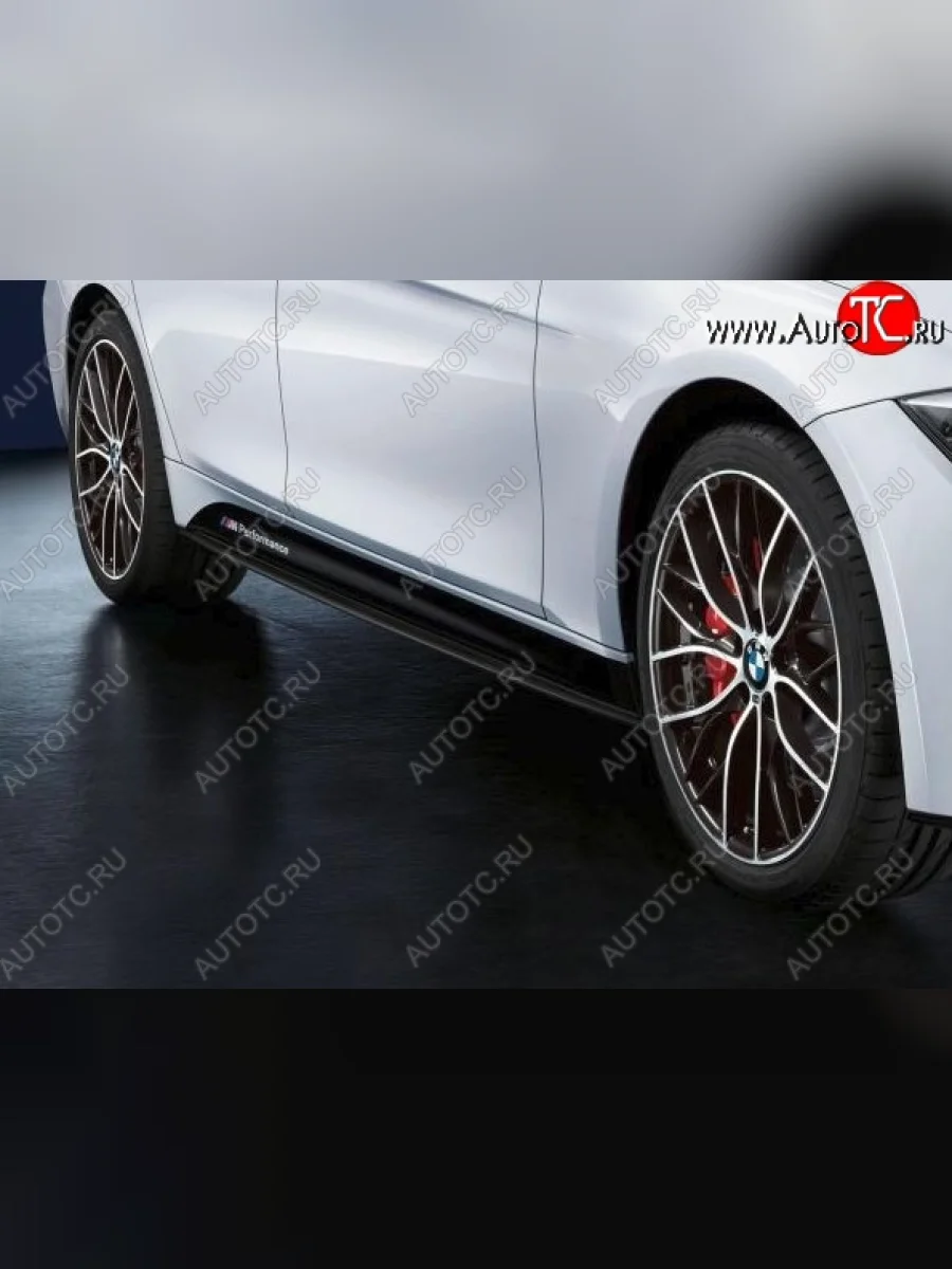 Пороги накладки M-performance BMW 3 серия F30 седан дорестайлинг (2012-2015) (Неокрашенные)  в Керчи Республика Крым