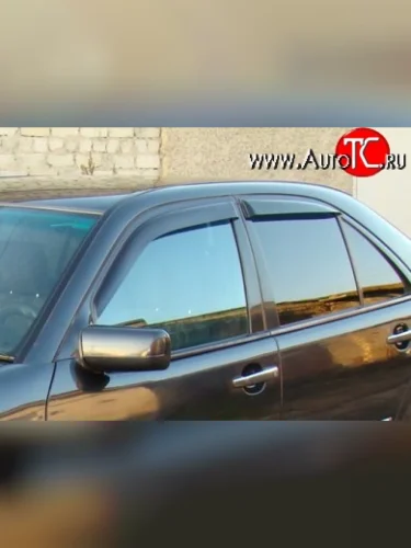 Комплект дефлекторов окон (ветровиков) 4 шт. Novline Mercedes-Benz E-Class  W210 (1996-1999) дорестайлинг седан