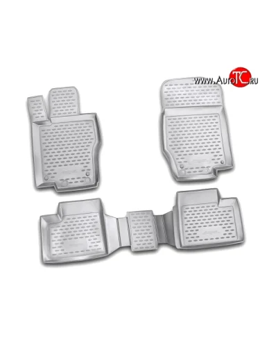 Комплект ковриков в салон Element 4 шт. (полиуретан, серые) Mercedes-Benz ML class W164 дорестайлинг (2005-2008)
