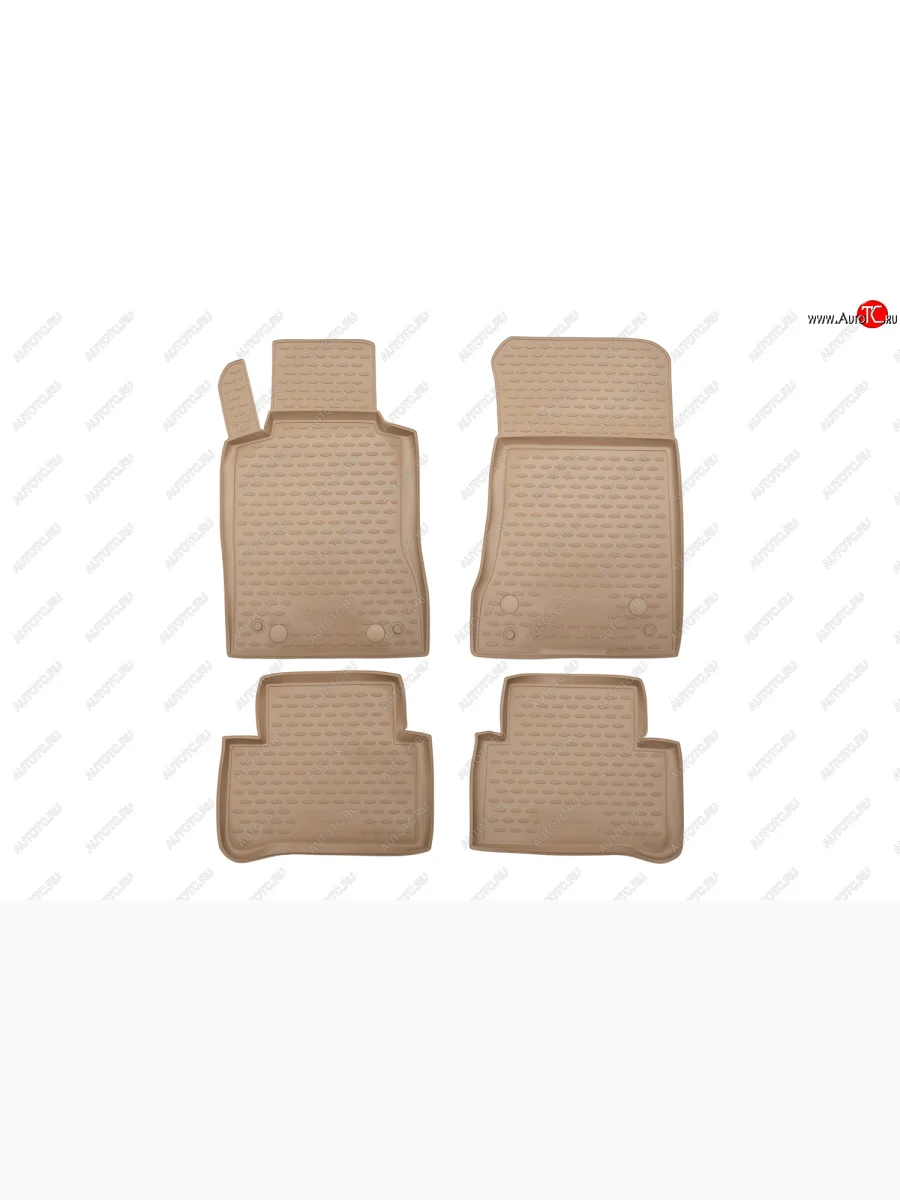 Коврики в салон Element 4 шт. (полиуретан) Mercedes-Benz CLS class C219 (2004-2011) (Бежевые)  в Керчи Республика Крым