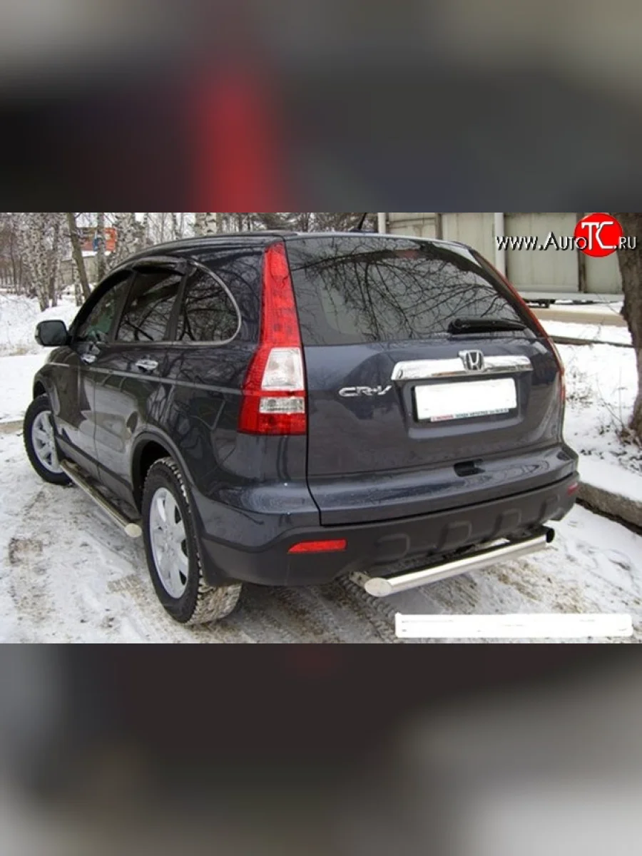 Защита заднего бампера из трубы диаметром 63.5 мм Металл Дизайн Honda CR-V RE1,RE2,RE3,RE4,RE5,RE7 дорестайлинг (2007-2010)  в Керчи Республика Крым