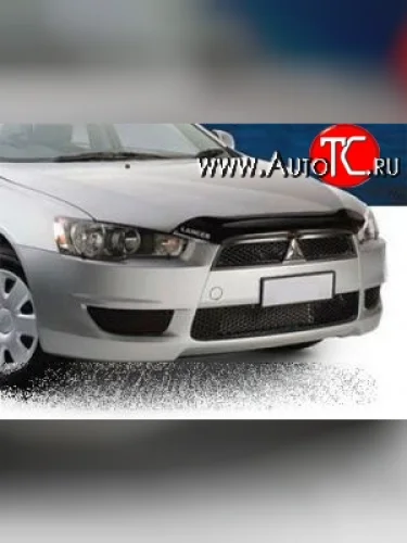 Дефлектор капота NovLine (короткий) Mitsubishi Lancer 10 CY седан рестайлинг (2011-2017)