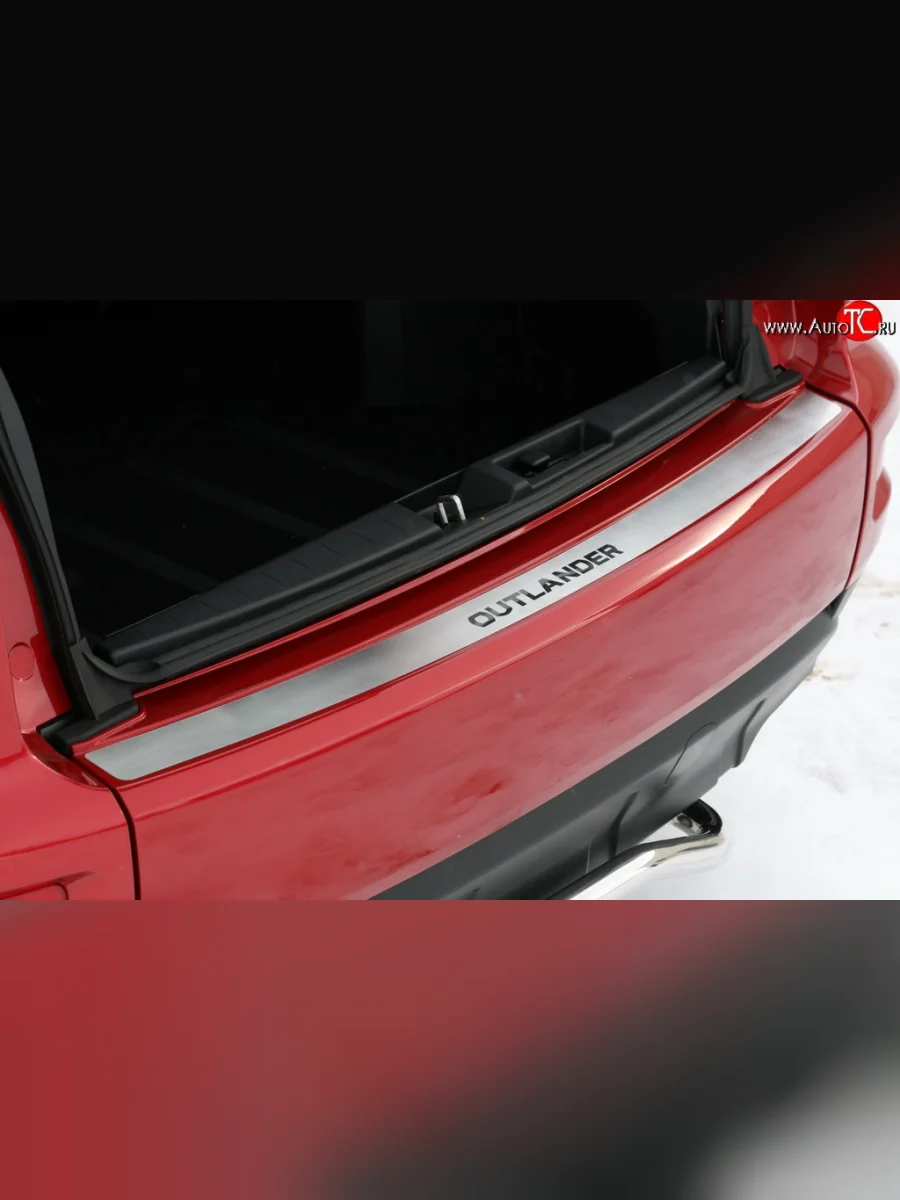 Накладка на задний бампер Novline Mitsubishi Outlander XL (CW)  рестайлинг (2010-2013) (Неокрашенная)  в Керчи Республика Крым