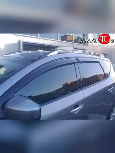 Дефлекторы окон (ветровики) Novline 4 шт Nissan Murano  2 Z51 (2008-2016) дорестайлинг, рестайлинг