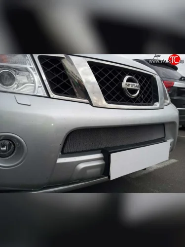 Сетка на бампер (рестайлинг) Novline Nissan Navara  2 D40 (2004-2010) дорестайлинг