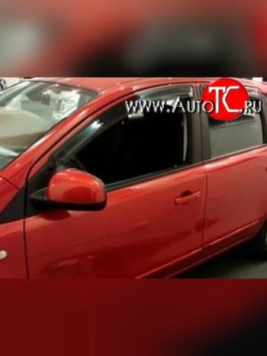Дефлекторы окон (ветровики) 4 шт. Novline Nissan Note  1 (2004-2008) E11 дорестайлинг