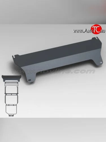 Защита редуктора Novline (2.5, МКПП, 3 мм) Nissan NP300 (2008-2013)