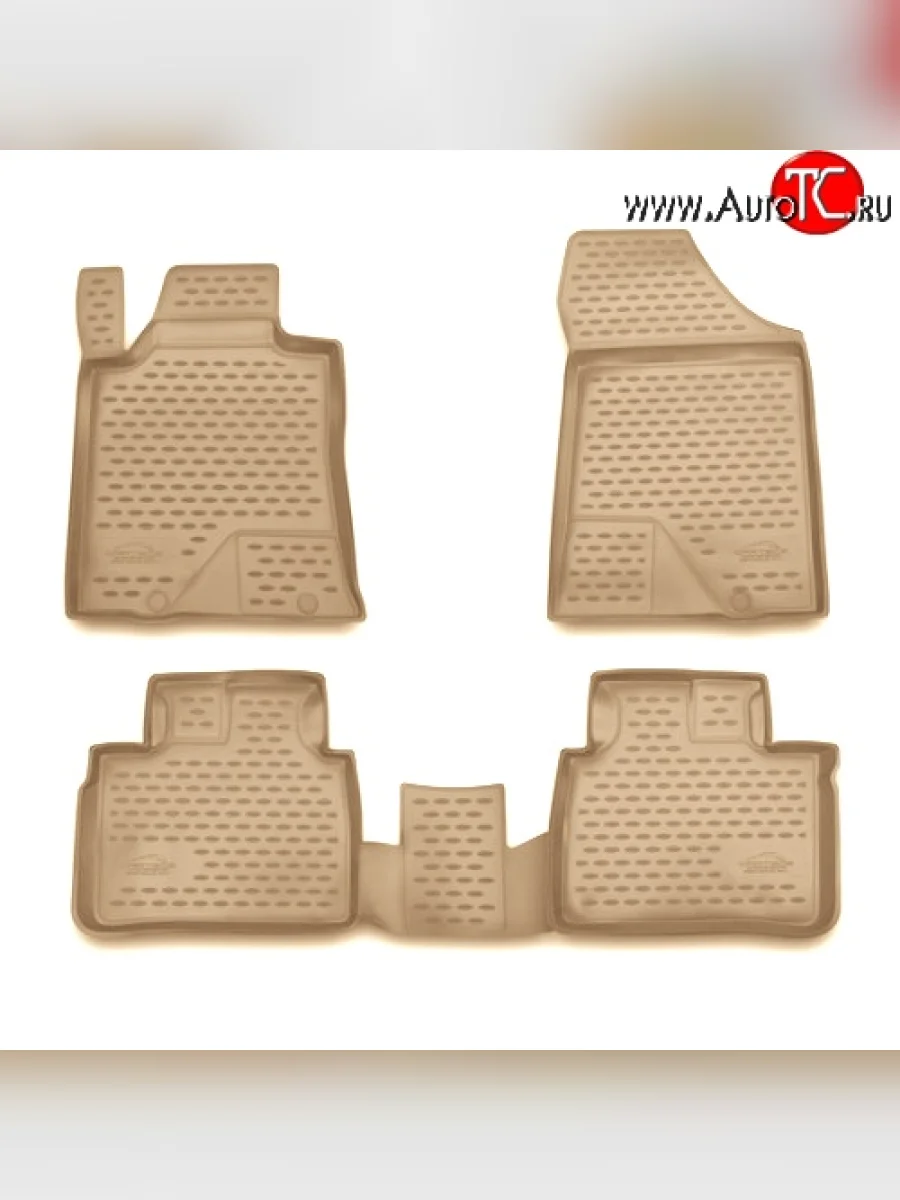 Комплект ковриков в салон Element 4 шт. (полиуретан, бежевые)  Nissan Teana (2014-2020) 3 L33  в Самаре Самарской области