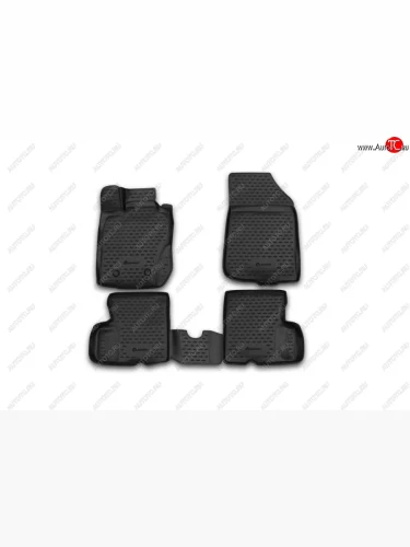 Комплект ковриков в салон (4WD) Element 4 шт. (полиуретан) Nissan Terrano  D10 (2013-2016) дорестайлинг