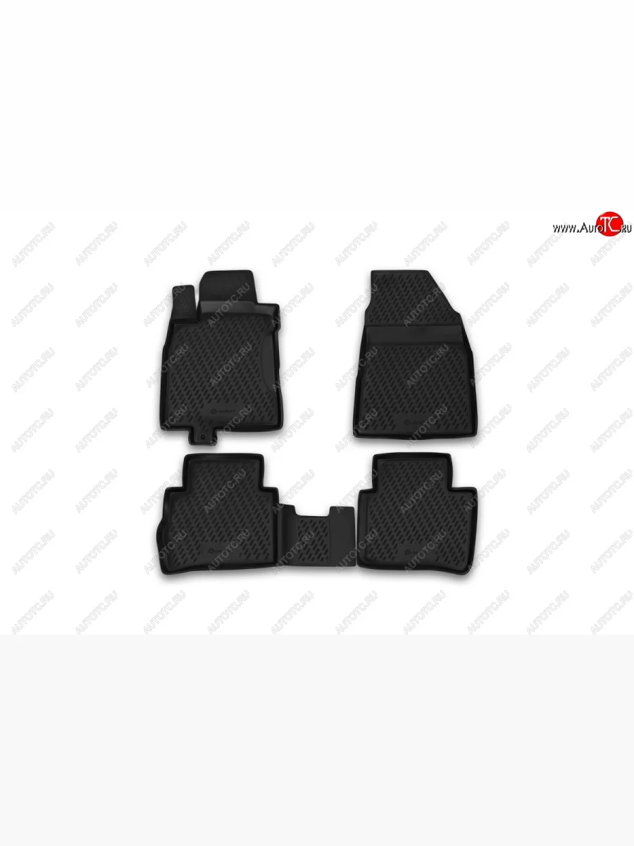 Коврики в салон Element 4 шт. (полиуретан)  Nissan Tiida (2004-2014) 1 C11  в Керчи Республика Крым