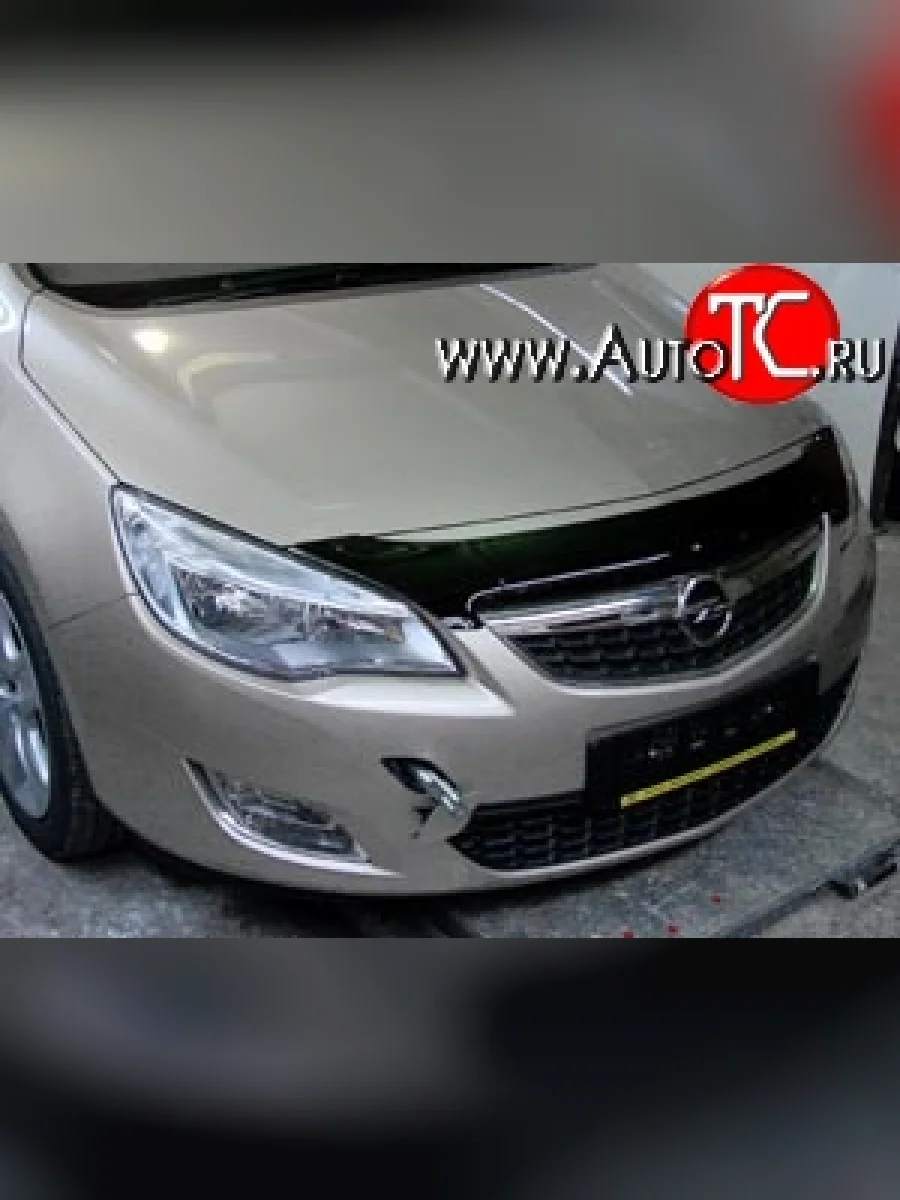 Дефлектор капота NovLine (короткий) (хетчбек) Opel Astra J хэтчбек 5 дв. дорестайлинг (2009-2012)  в Керчи Республика Крым