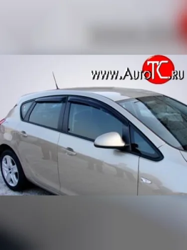 Дефлекторы окон (ветровики) Novline 4 шт. (седан / хетчбек) Opel Astra  J (2009-2017) хэтчбек 5 дв. дорестайлинг, хэтчбек 5 дв.  рестайлинг