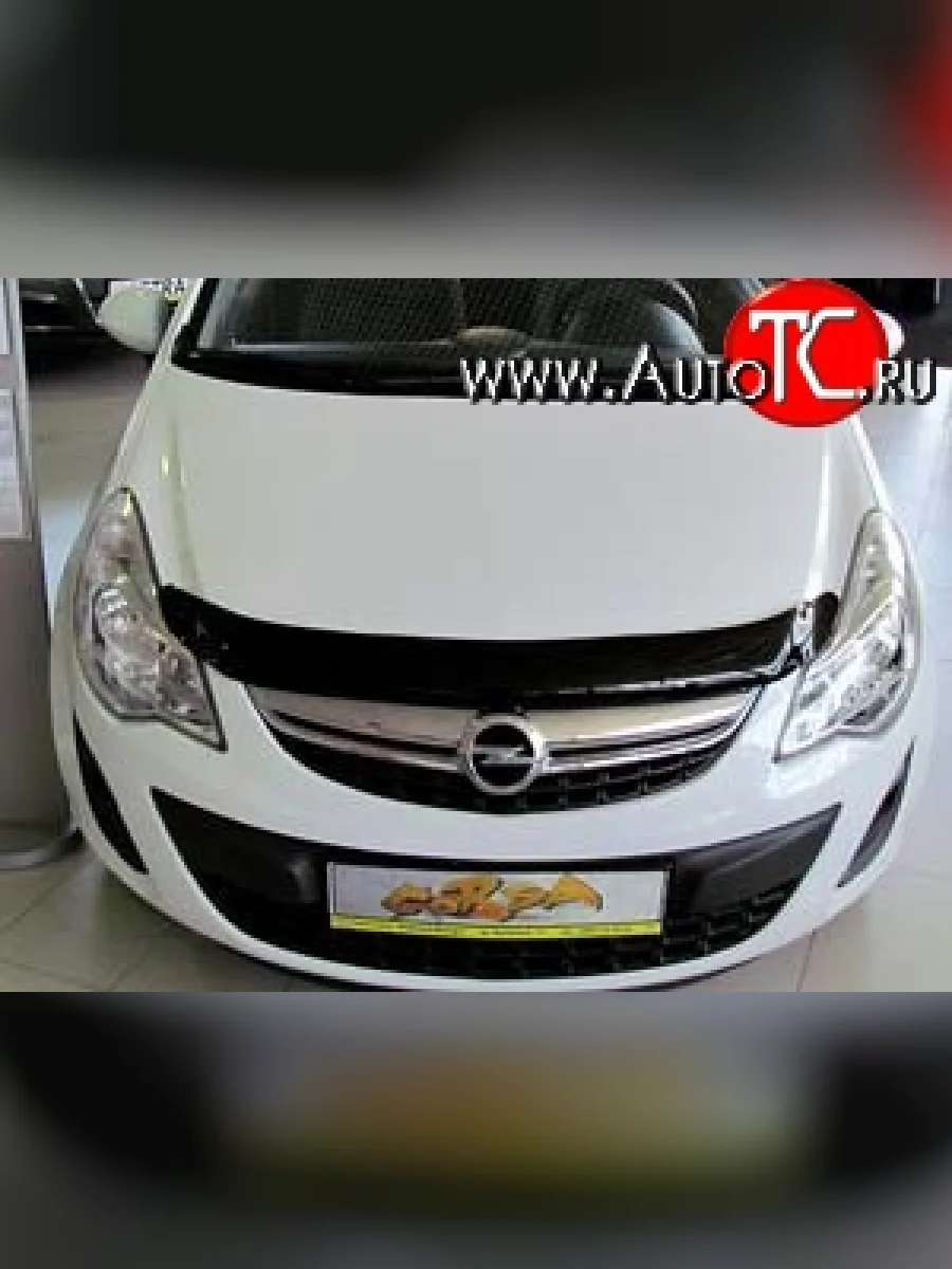 Дефлектор капота NovLine Opel Corsa D 1-ый рестайлинг, хэтчбэк 3 дв. (2010-2011)  с доставкой в г. Керчь