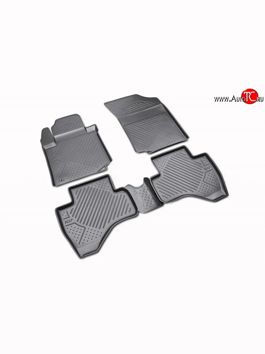 Коврики в салон Element 4 шт. (полиуретан) Peugeot 107 PN хэтчбэк 3 дв. дорестайлинг (2005-2009)  в Самаре Самарской области