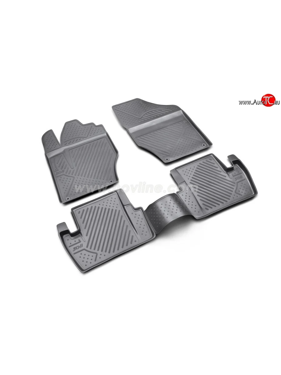 Комплект ковриков в салон Element 4 шт. (полиуретан) Peugeot 2008  дорестайлинг (2013-2016)  в Самаре Самарской области