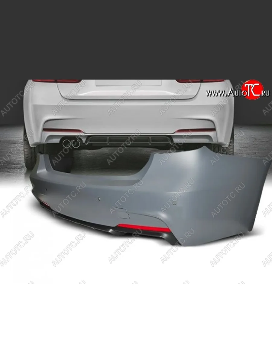 Задний бампер (седан) M-performance BMW 3 серия F30 седан дорестайлинг (2012-2015) (Неокрашенный)  в Керчи Республика Крым