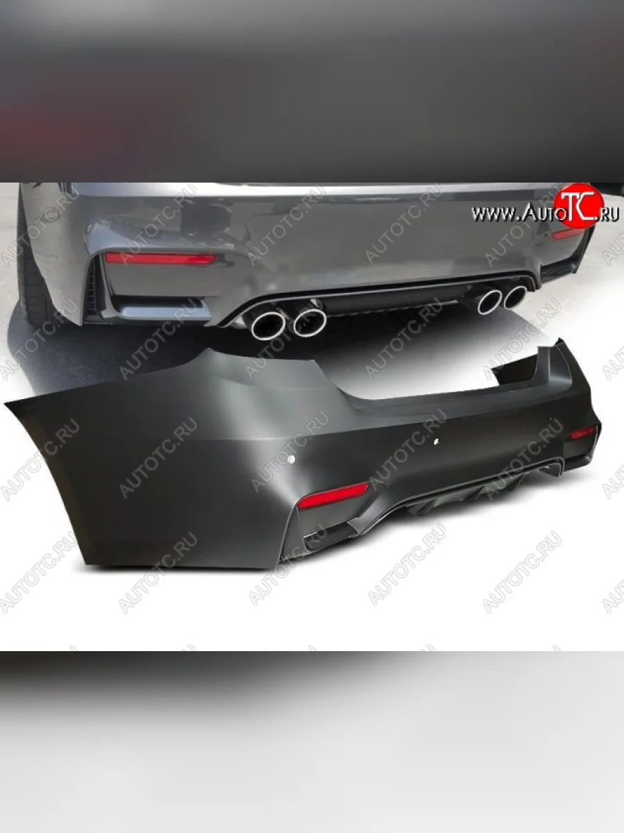 Задний бампер (седан) M3-Style BMW 3 серия F30 седан дорестайлинг (2012-2015) (Неокрашенный)  в Перми Пермском крае