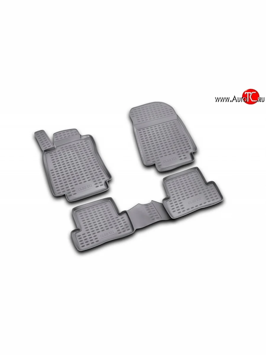 Коврики в салон Element 4 шт. (полиуретан) Renault Clio BR дорестайлинг, хэтчбэк 5 дв. (2005-2009)  с доставкой в г. Керчь