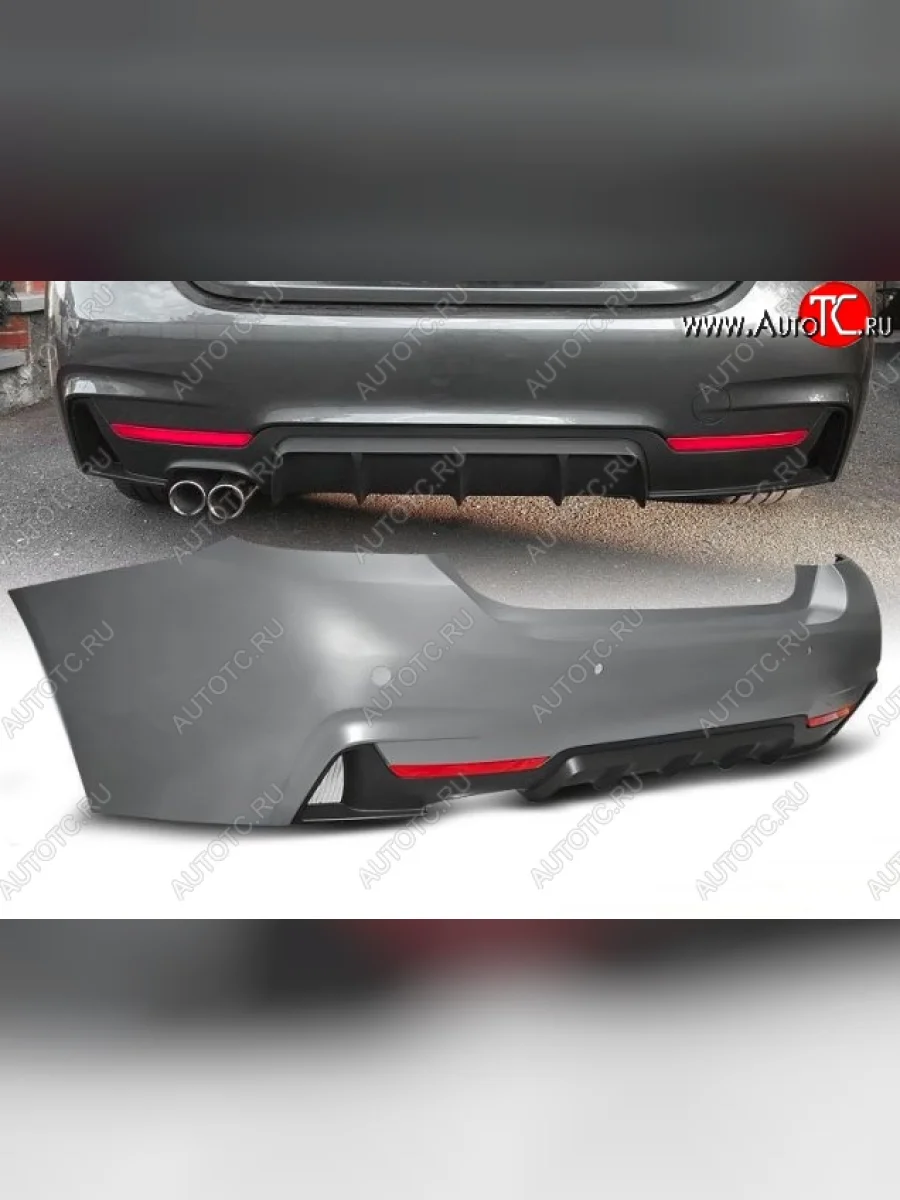 Задний бампер M-performance BMW 4 серия F32 купе дорестайлинг (2013-2017) (Неокрашенный)  в Самаре Самарской области