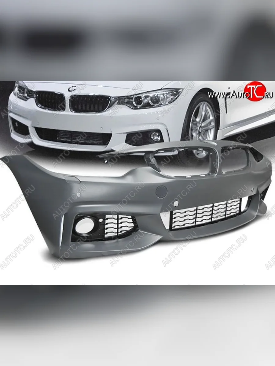 Передний бампер M-pakiet BMW 4 серия F36 лифтбэк дорестайлинг (2014-2017) (Неокрашенный)  в Керчи Республика Крым