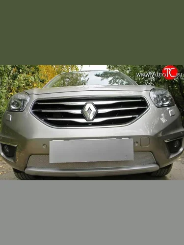Сетка в бампер Autofamily (15 мм.) (Хром) Renault Koleos  1 (2011-2013) Phase 2