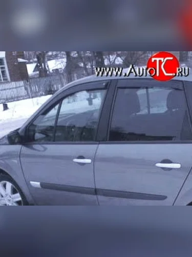 Дефлекторы окон (ветровики) Novline 4 шт Renault Scenic  2 (2003-2009)