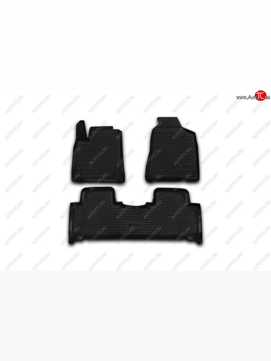 Комплект ковриков в салон Element-Autofamily 3 шт. (полиуретан) SSANGYONG Actyon рестайлинг (2013-2021)  в Перми Пермском крае