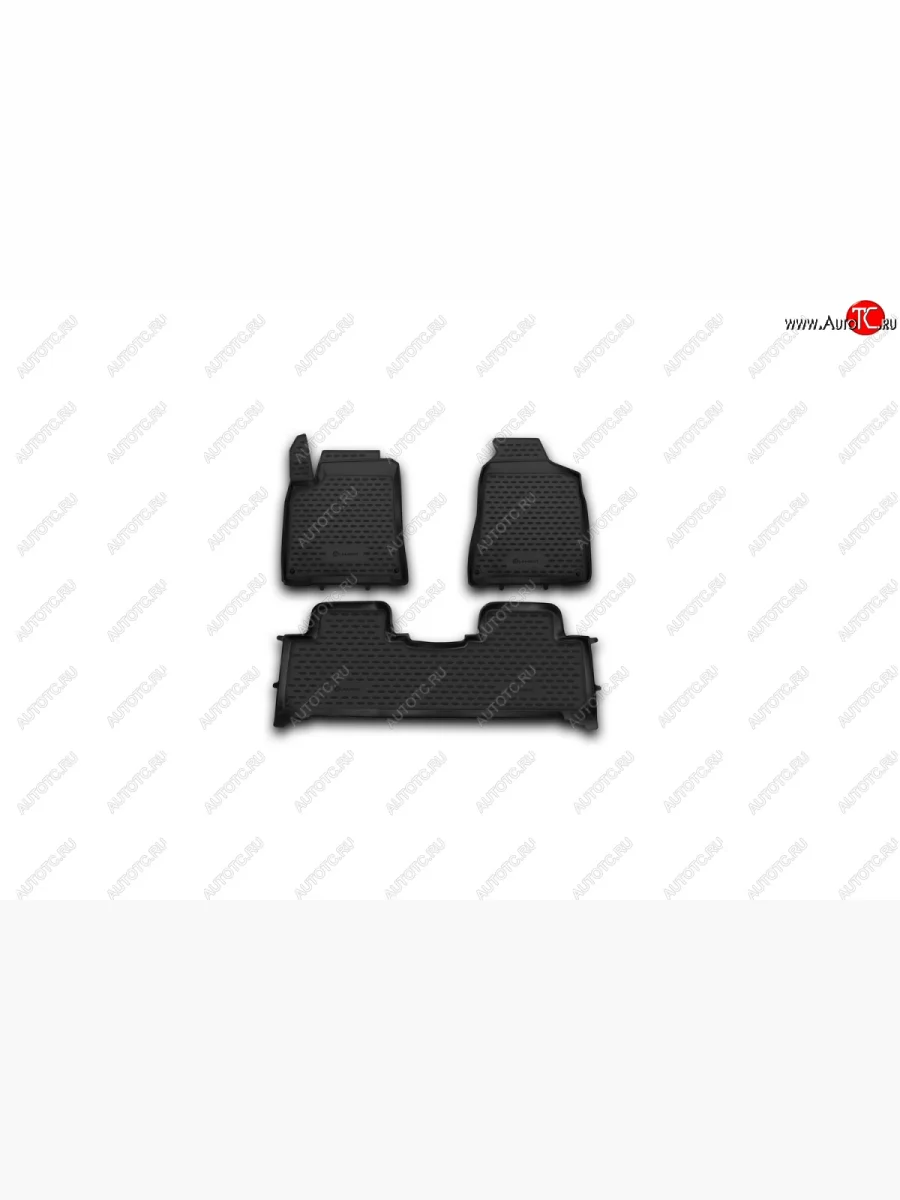 Коврики в салон Element 3 шт. (полиуретан) SSANGYONG Actyon дорестайлинг (2010-2013)  с доставкой в г. Керчь