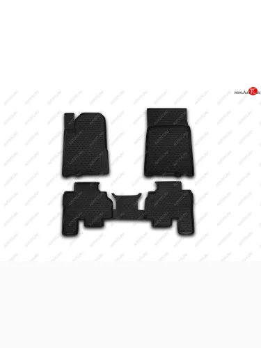 Комплект ковриков в салон (чёрные, полиуретан) Element (Чёрные) SSANGYONG Kyron дорестайлинг (2005-2007)