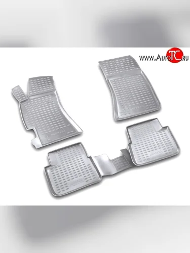 Комплект ковриков в салон Element 4 шт. (полиуретан, серые) Subaru Impreza ( GE,  GH) (2007-2012) седан, хэтчбэк