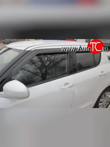 Дефлекторы окон (ветровики) Novline 4 шт. Suzuki Swift ZC72S дорестайлинг, хэтчбэк 5 дв. (2010-2013)