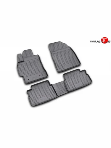 Коврики в салон Element 4 шт. (полиуретан) (Серые) Toyota Auris  E150 (2006-2010) хэтчбэк 5 дв. дорестайлинг