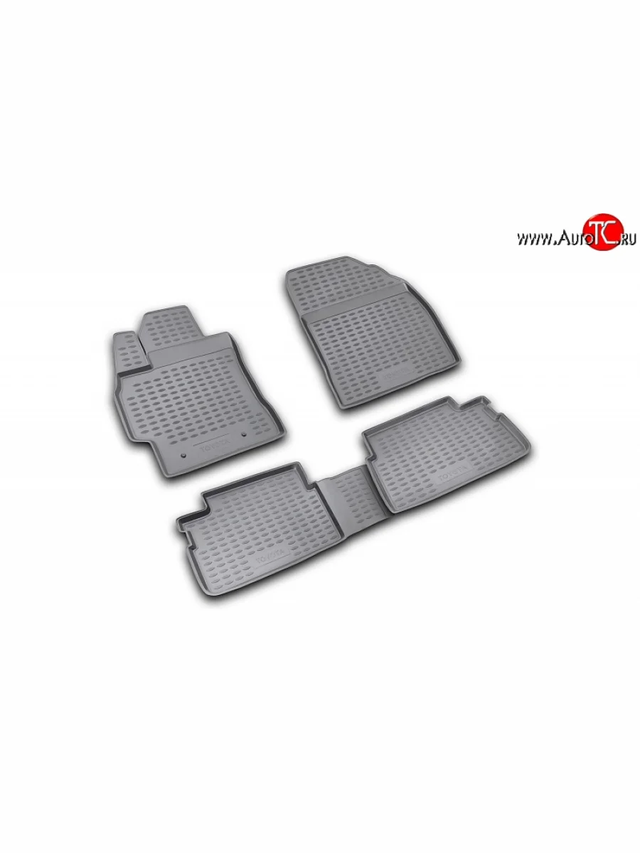 Коврики в салон Element 4 шт. (полиуретан) Toyota Corolla E150 седан рестайлинг (2009-2013) (Серые)  в Керчи Республика Крым