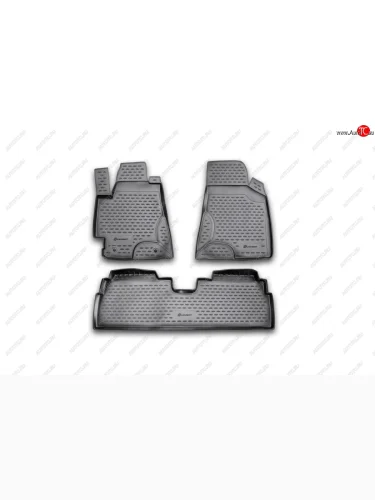 Коврики в салон Element 3 шт. (полиуретан) (Цвет: черный) Toyota Highlander  XU20 - Kluger  XU20