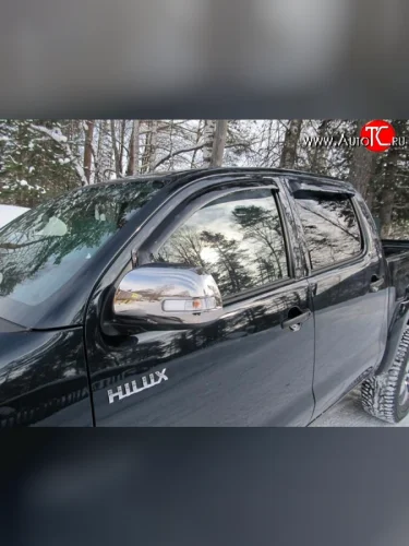 Дефлекторы окон (ветровики) Novline 4 шт. Toyota Hilux  AN10,AN20 (2004-2011) дорестайлинг, 1-ый рестайлинг