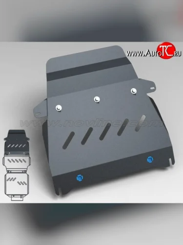 Защита редуктора Novline (2.5, МКПП, 3 мм) Toyota Hilux  AN20,AN30 (2011-2016)  2-ой рестайлинг