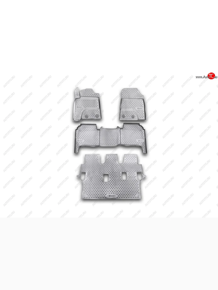 Коврики в салон Element 4 шт. (полиуретан)  Toyota Land Cruiser (2012-2015) 200 (Черный)  в Керчи Республика Крым