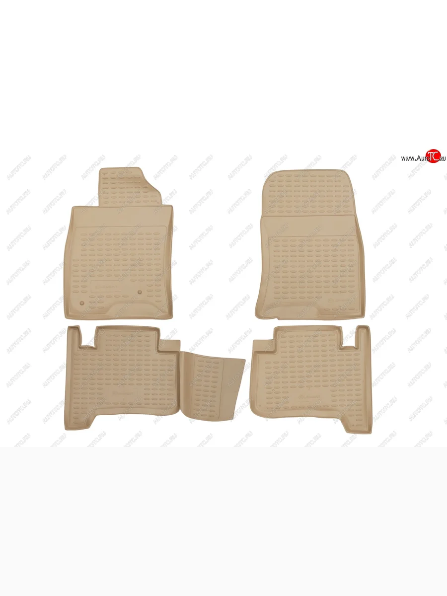 Коврики в салон Element (полиуретан)  Toyota Land Cruiser Prado (2002-2009) J120 (Бежевые)  в Перми Пермском крае