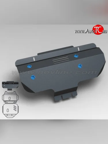 Защита редуктора Novline (4.0/3.0, АКПП, 3 мм) Toyota Land Cruiser Prado  J150 (2009-2013) дорестайлинг